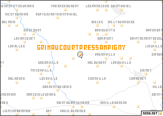 map of Grimaucourt-près-Sampigny