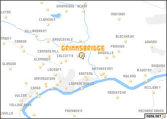 map of Grimms Bridge