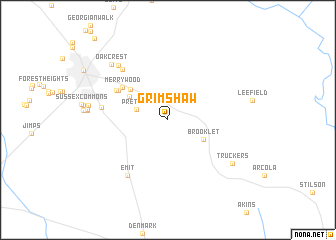 map of Grimshaw