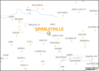map of Grimsleyville