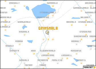 map of Grimsmåla