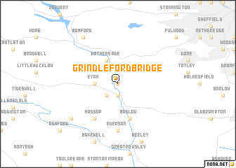 map of Grindleford Bridge