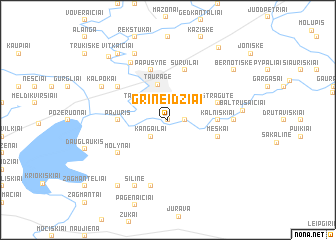 map of Grineidžiai