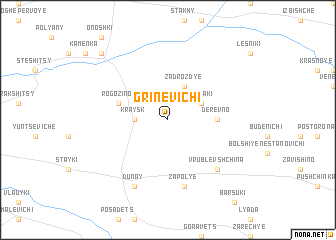 map of Grinevichi