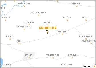 map of Grinëvka
