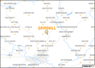 map of Grinshill