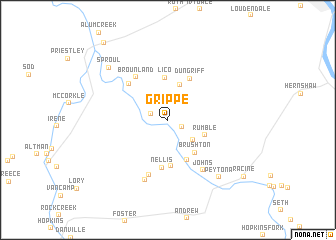 map of Grippe