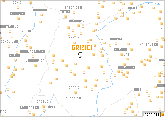 map of Grizići