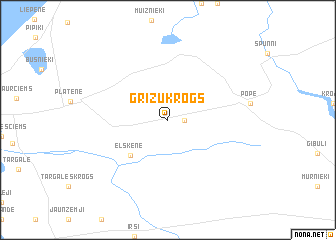 map of Grīžukrogs