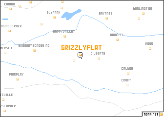 map of Grizzly Flat