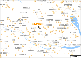 map of Grkavci