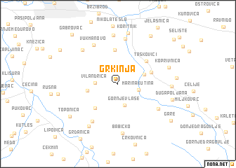 map of Grkinja