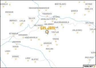 map of Grljani