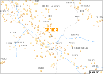 map of Grnica