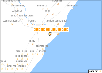 map of Groa de Murviedro