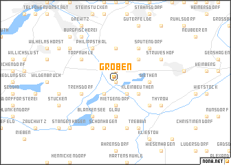 map of Gröben