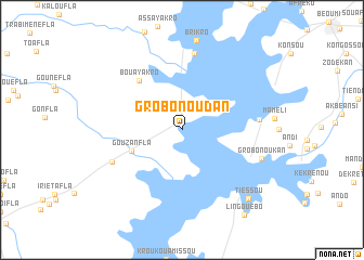 map of Grobonou Dan