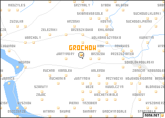 map of Grochów