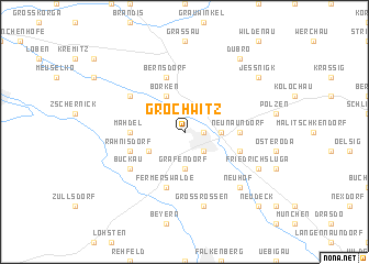 map of Grochwitz