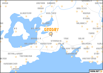 map of Grödby