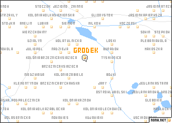 map of Gródek