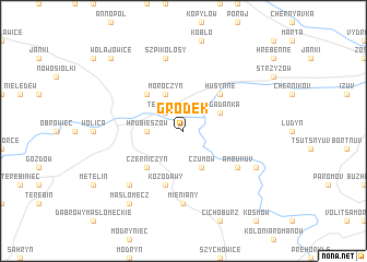 map of Gródek