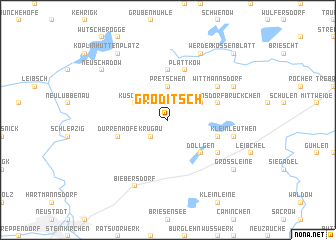 map of Gröditsch