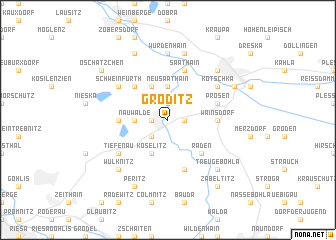 map of Gröditz