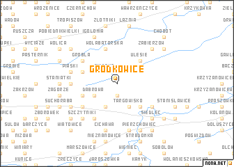 map of Grodkowice