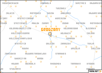 map of Grodzany