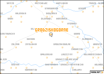 map of Grodzisko Górne