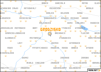 map of Grodzisko