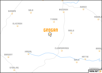 map of Grogan