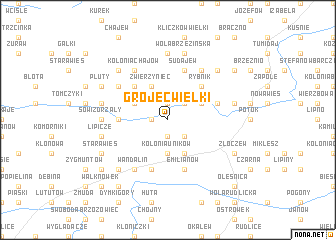 map of Grójec Wielki