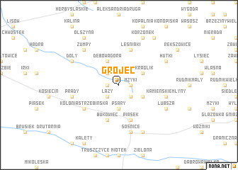 map of Grójec