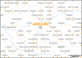 map of Groléjac