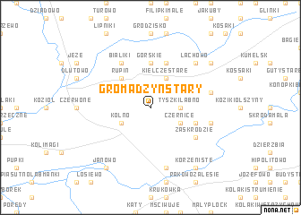 map of Gromadzyn Stary