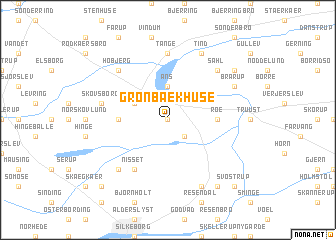 map of Grønbæk Huse