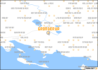 map of Grønderup