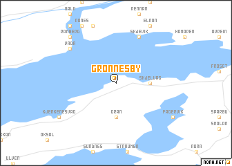 map of Grønnesby