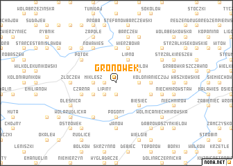 map of Gronówek