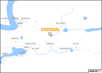 map of Grønsdal