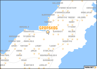 map of Grönskog