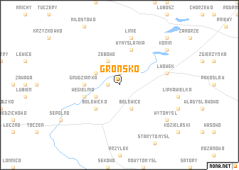 map of Grońsko