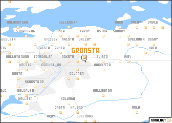 map of Grönsta