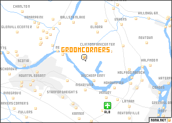 map of Groom Corners