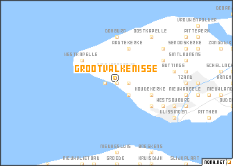 map of Groot-Valkenisse