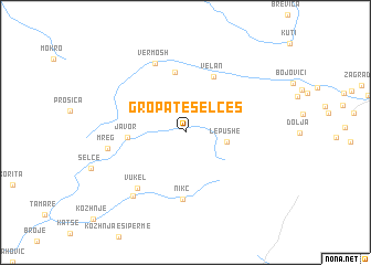 map of Gropat e Selcës