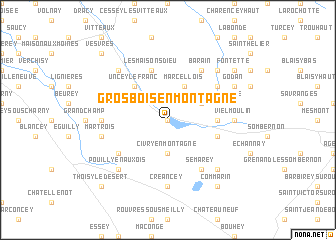 map of Grosbois-en-Montagne