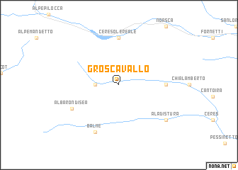 map of Groscavallo